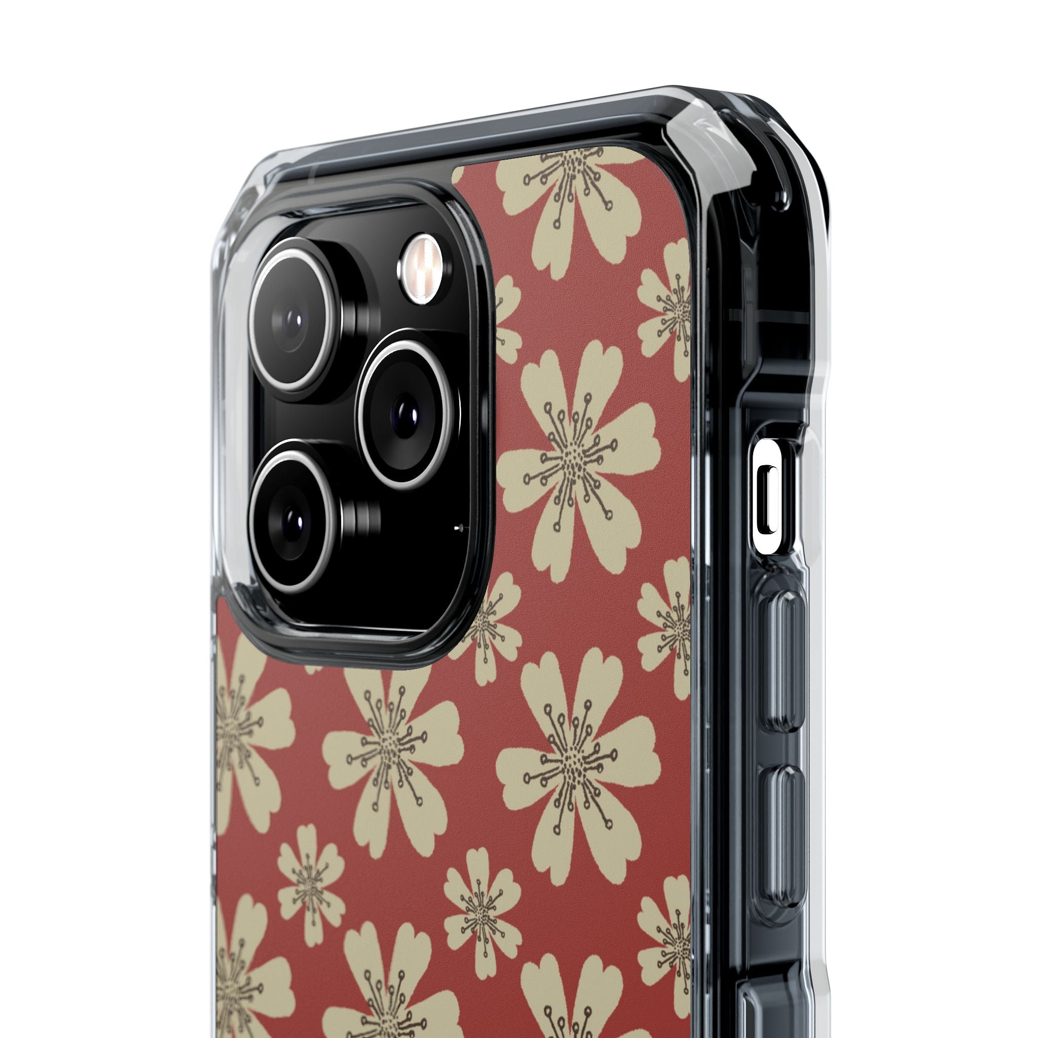 Retro Red Florals iPhone Case - Impact