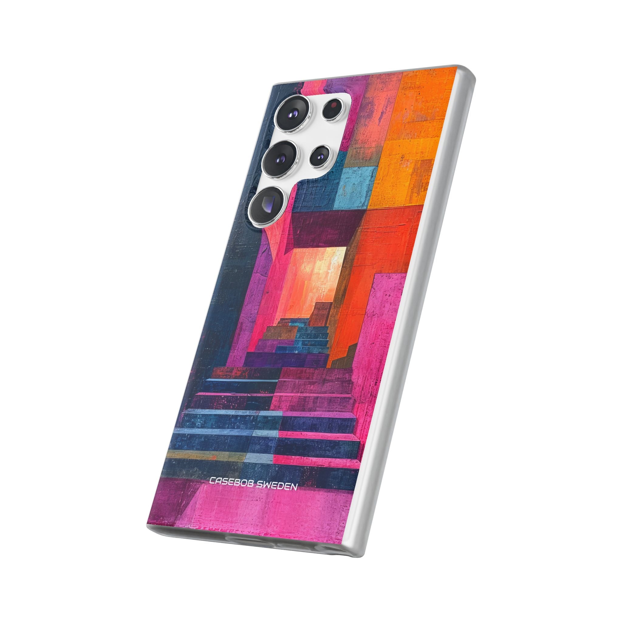 Pink Orange Geometry - Flexi Samsung S23 Phone Case