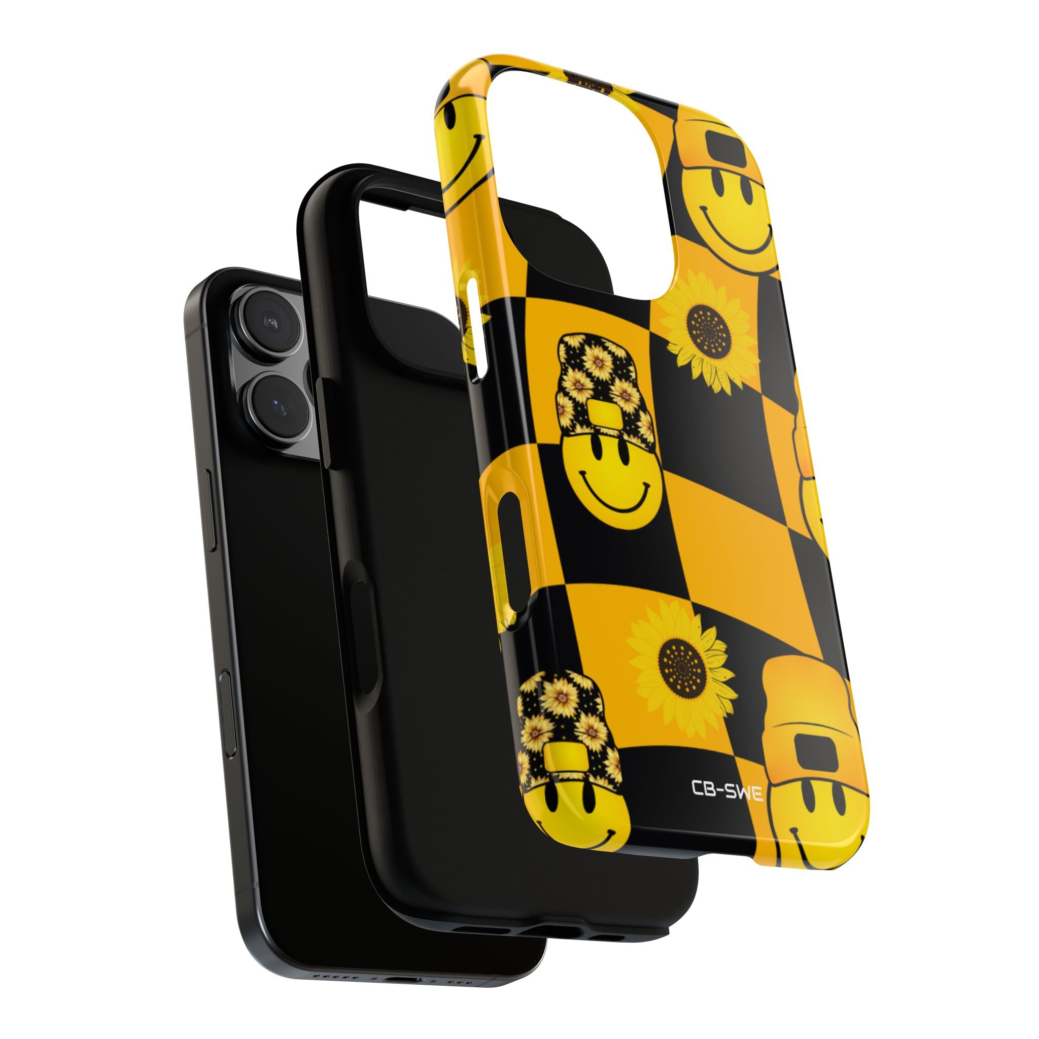 Joyful Checkered Smiles - iPhone Case