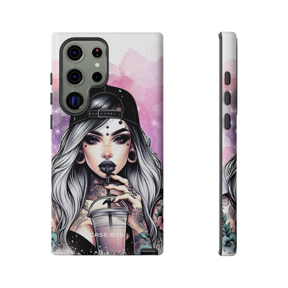 Silver Sip Nebula Samsung S23 Ultra Case - Tough