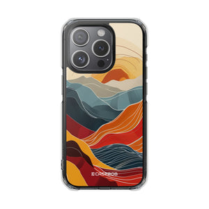 Sunset Waves – Handyhülle für iPhone (Clear Impact – Magnetisch)