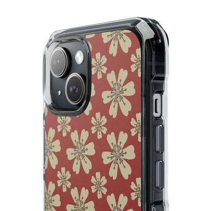 Retro Red Florals iPhone Case - Impact