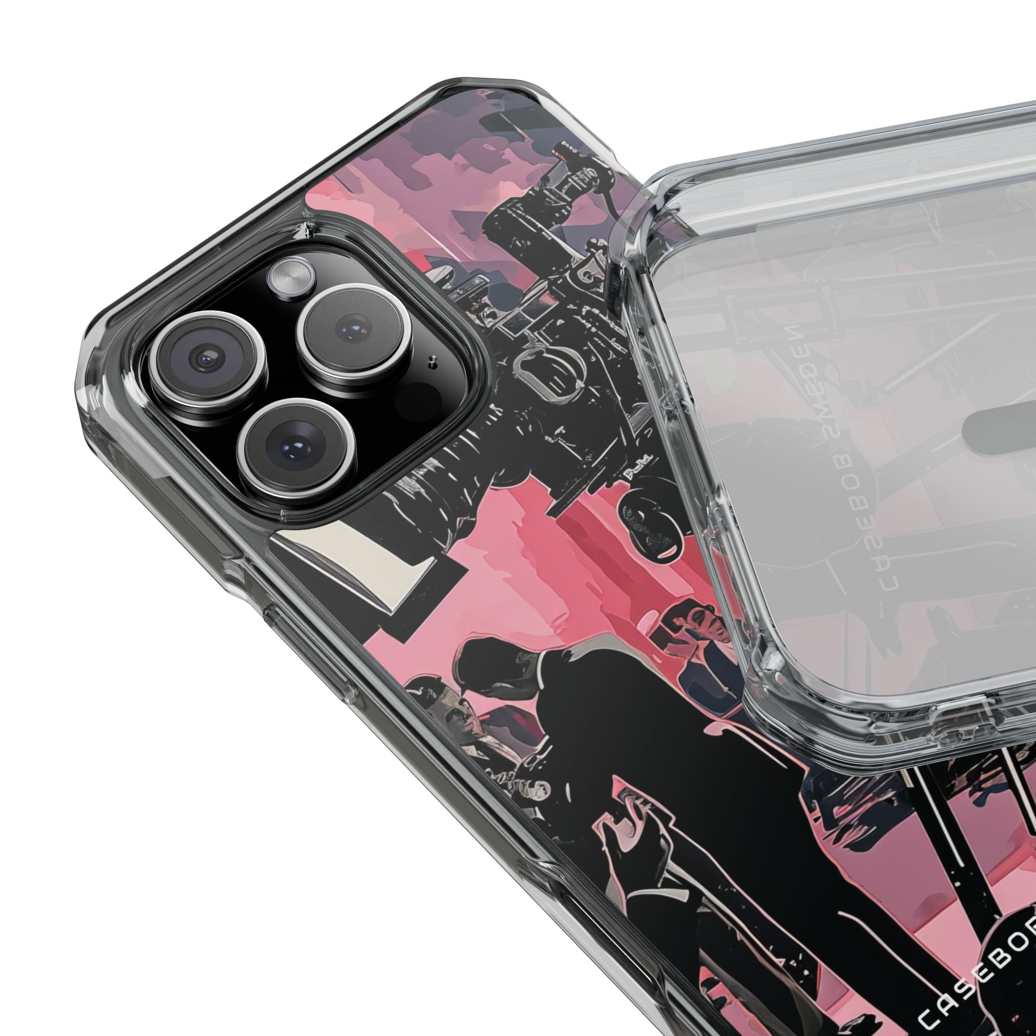 Retro Cinematic Spotlight iPhone 16 - Clear Impact Phone Case