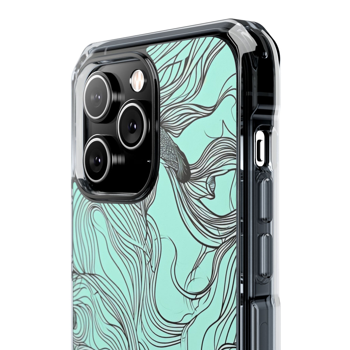 Aqua Serenity – Handyhülle für iPhone (Clear Impact – Magnetisch)