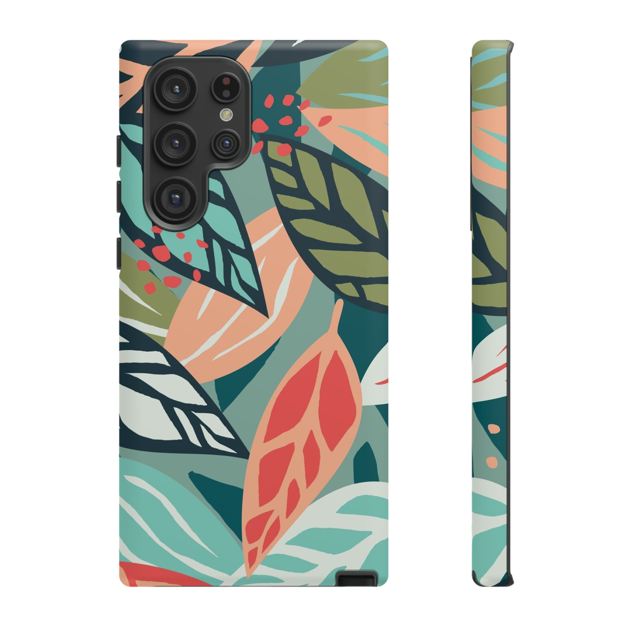 Mixed Tropical Leaf - Protective Phone Case