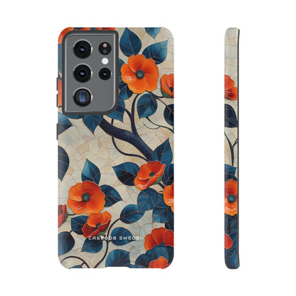 Orange Blossoms Mosaic Harmony  Samsung S21 - Tough Phone Case