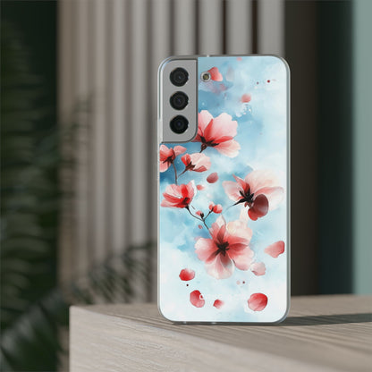 Pink Blossom Drift Samsung S22 Plus Case - Soft
