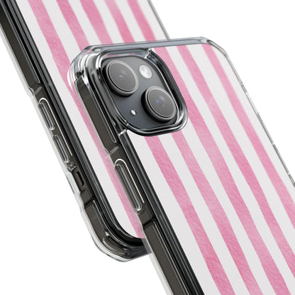 Pink Watercolor Stripes iPhone Case - Impact
