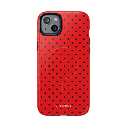 Crimson Dot Matrix iPhone 14 Plus Case - Tough+