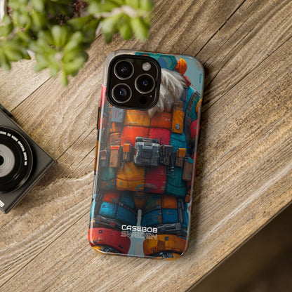 Whimsical Robot Wanderer iPhone 16 - Tough