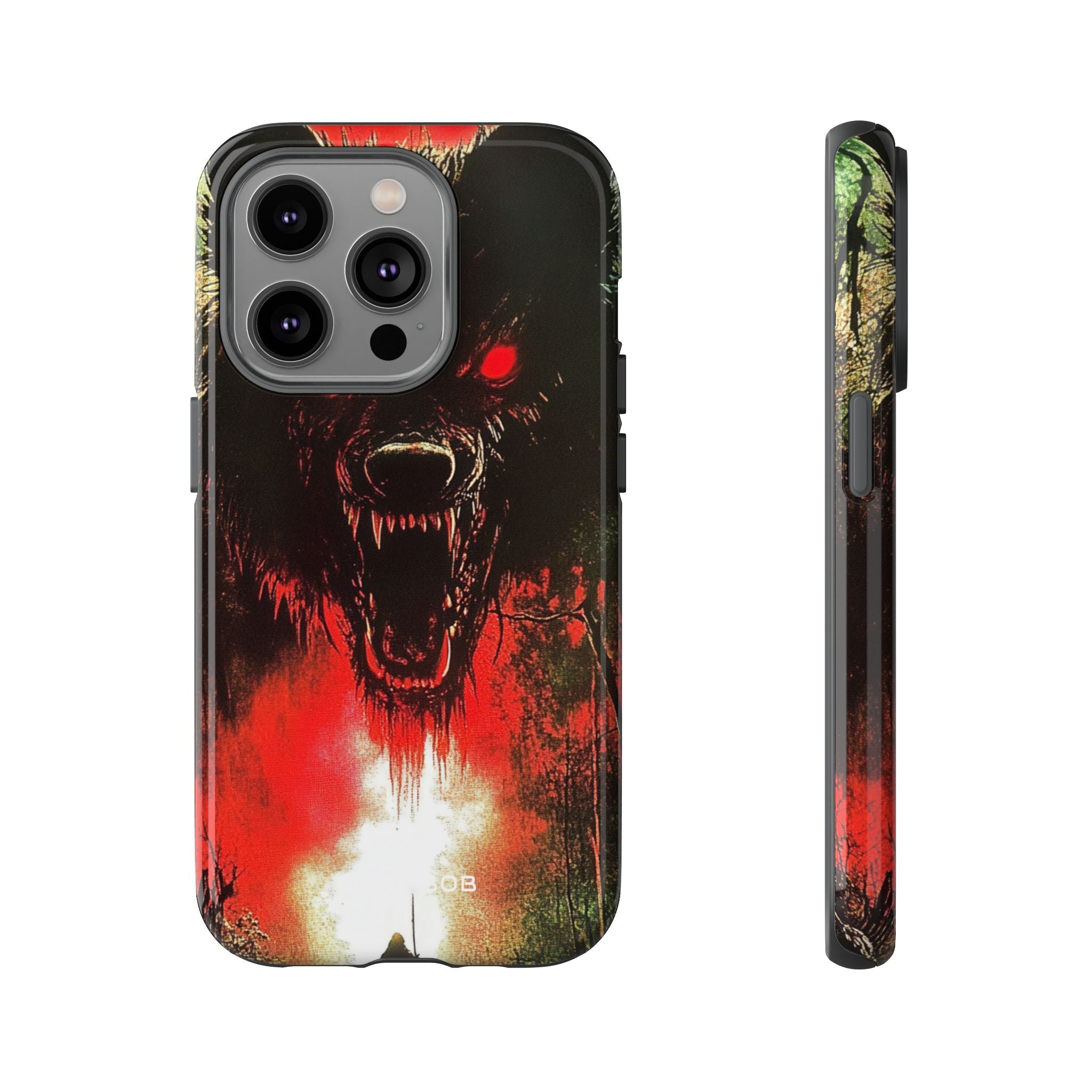 Crimson Wolf iPhone 14 Pro Case - Tough