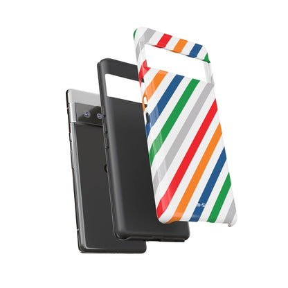 Vibrant Geometric Stripes - Google Pixel Case