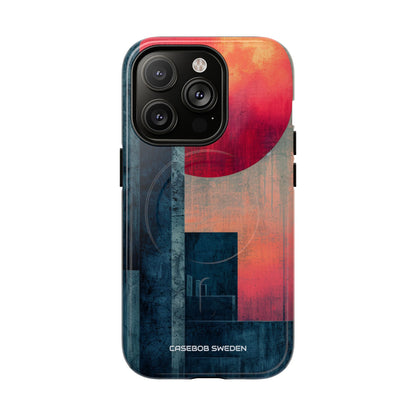 Abstract Geometric Skyline - Tough + MagSafe® iPhone 14 Phone Case