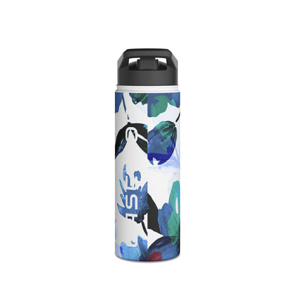 Blue Bloom - Stainless Steel Water Bottle