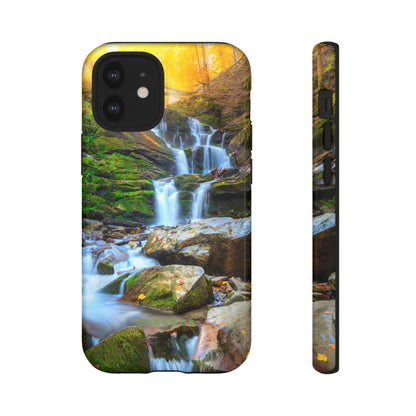 Autumn Mountain Waterfall - Protective Phone Case