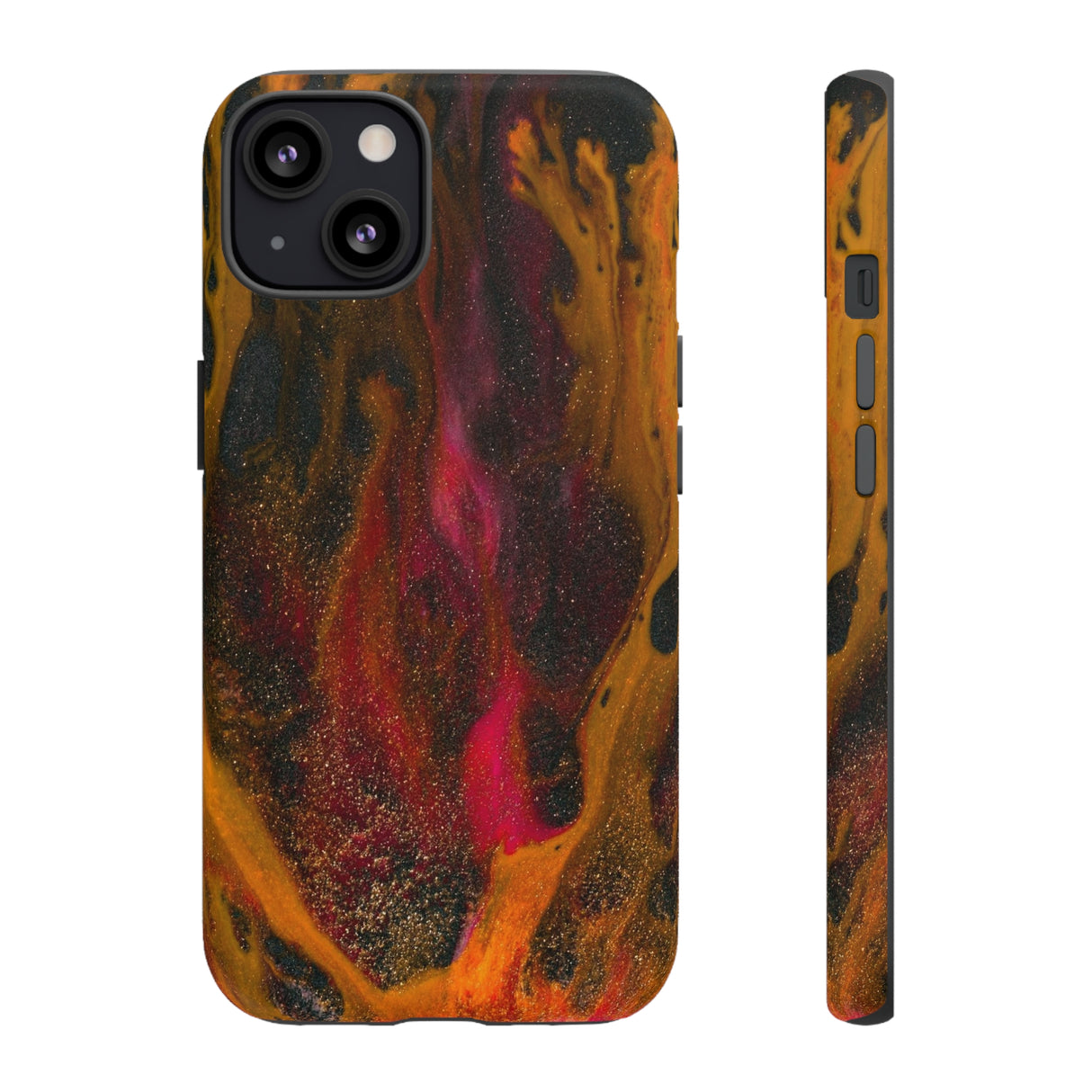 Bon Fire Ink Art iPhone Case (Protective) iPhone 13 Matte Phone Case