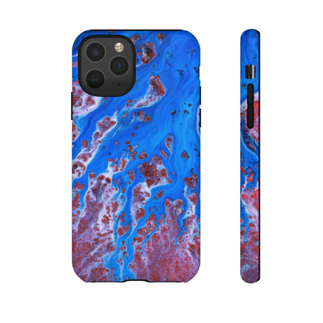 Bright Blue Ink Art iPhone Case (Protective) iPhone 11 Pro Glossy Phone Case