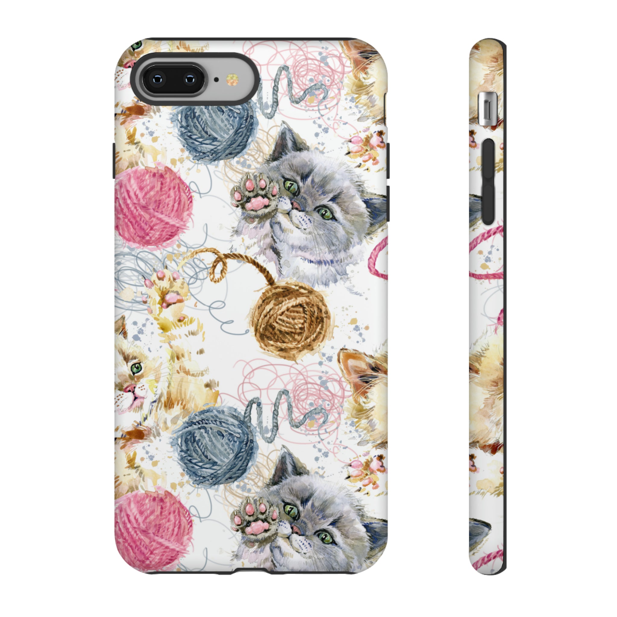 Cute Kitten Pattern - Protective Phone Case