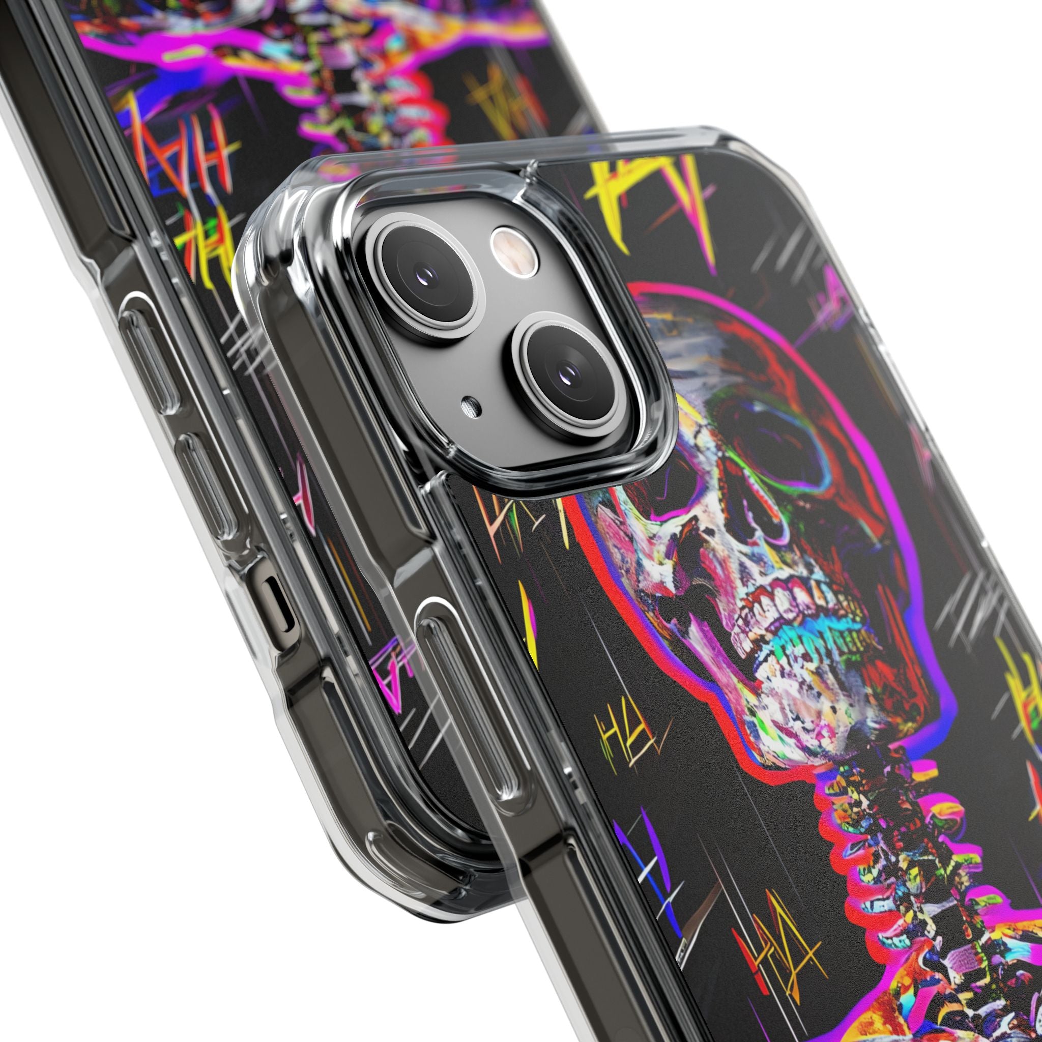 Neon Skeleton Chaos iPhone Case - Impact