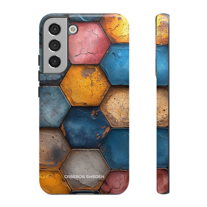 Rustic Geometric Tiles - Tough Samsung S22 Phone Case