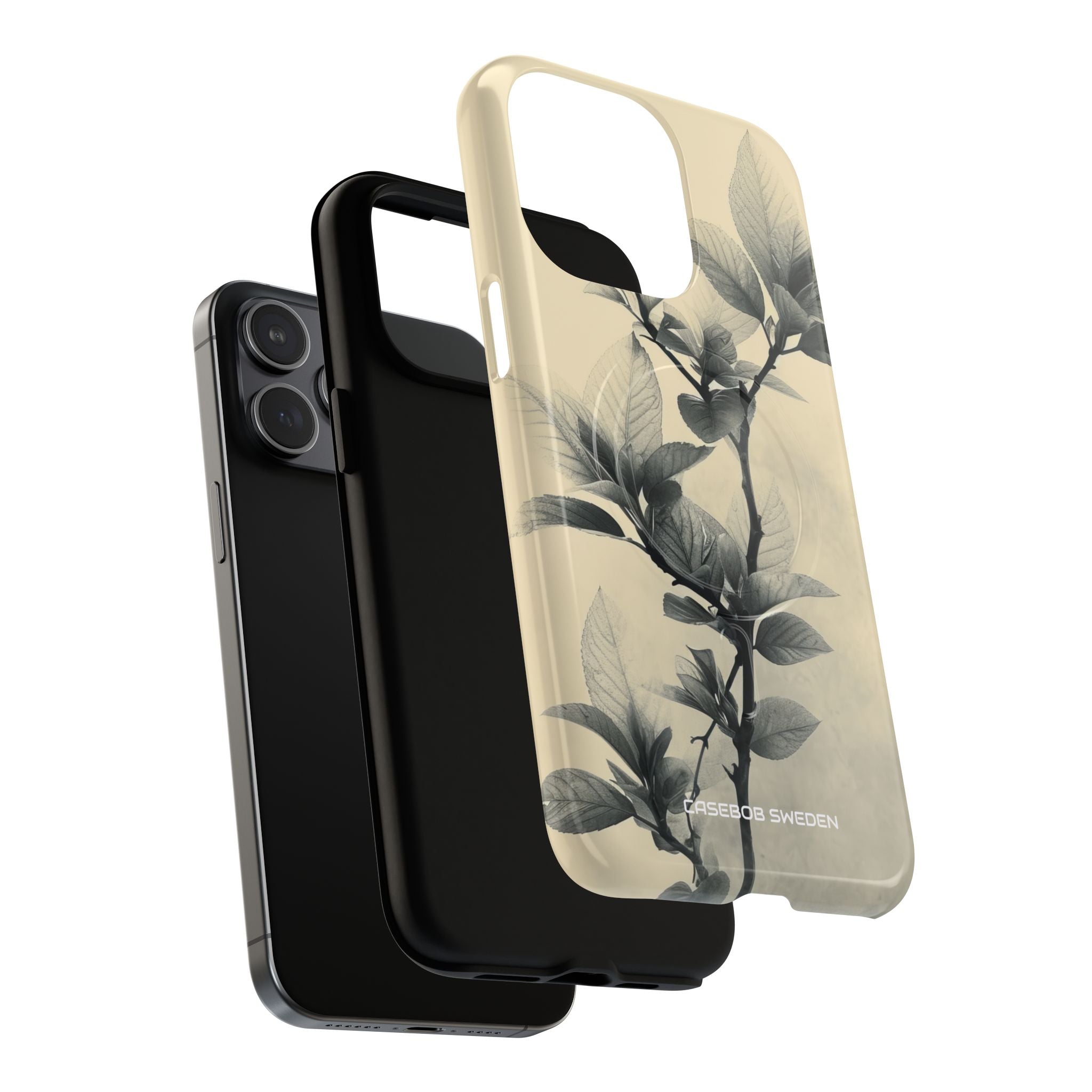 Beige Branch Art - Tough + MagSafe® iPhone 15 Phone Case