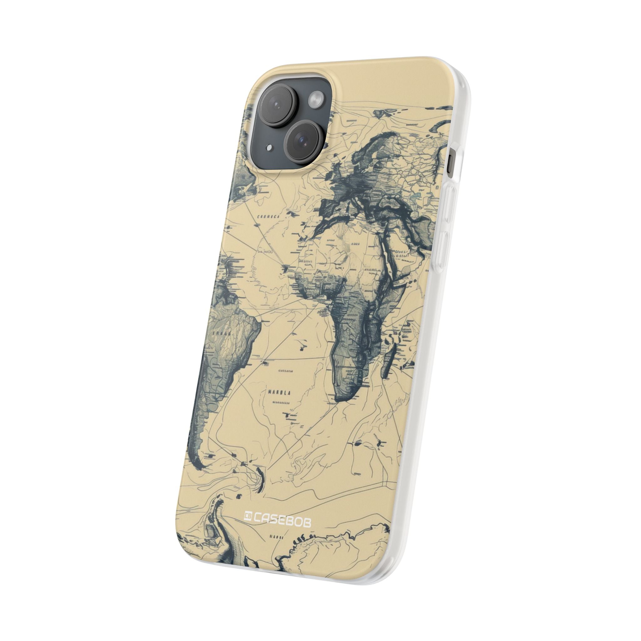 Vintage World Map | Flexible Phone Case for iPhone