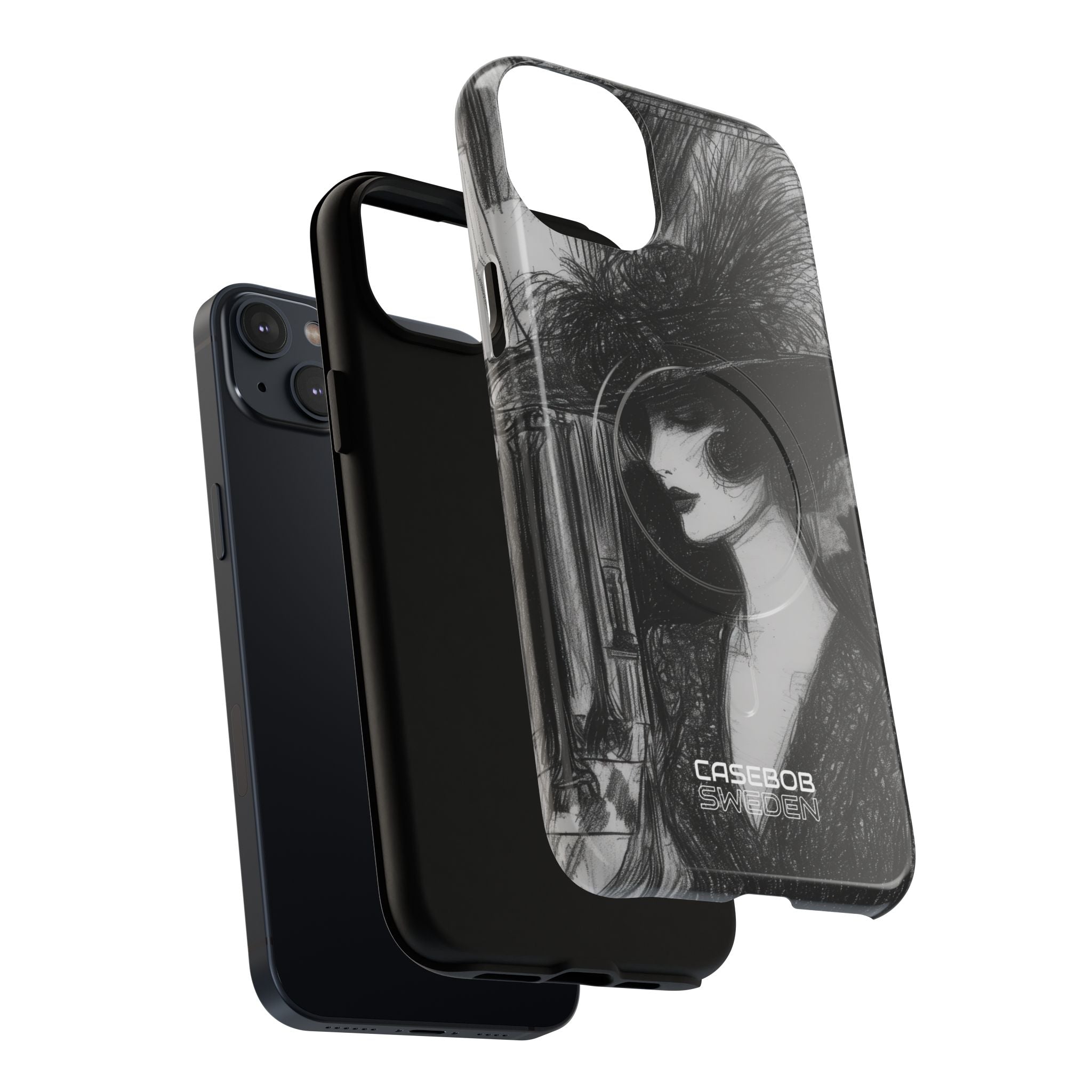 Vintage Feather Elegance iPhone 14 - Tough+