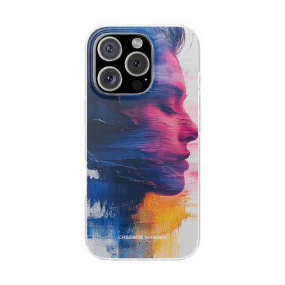 Blue Magenta Portrait - Flexi iPhone 16 Phone Case