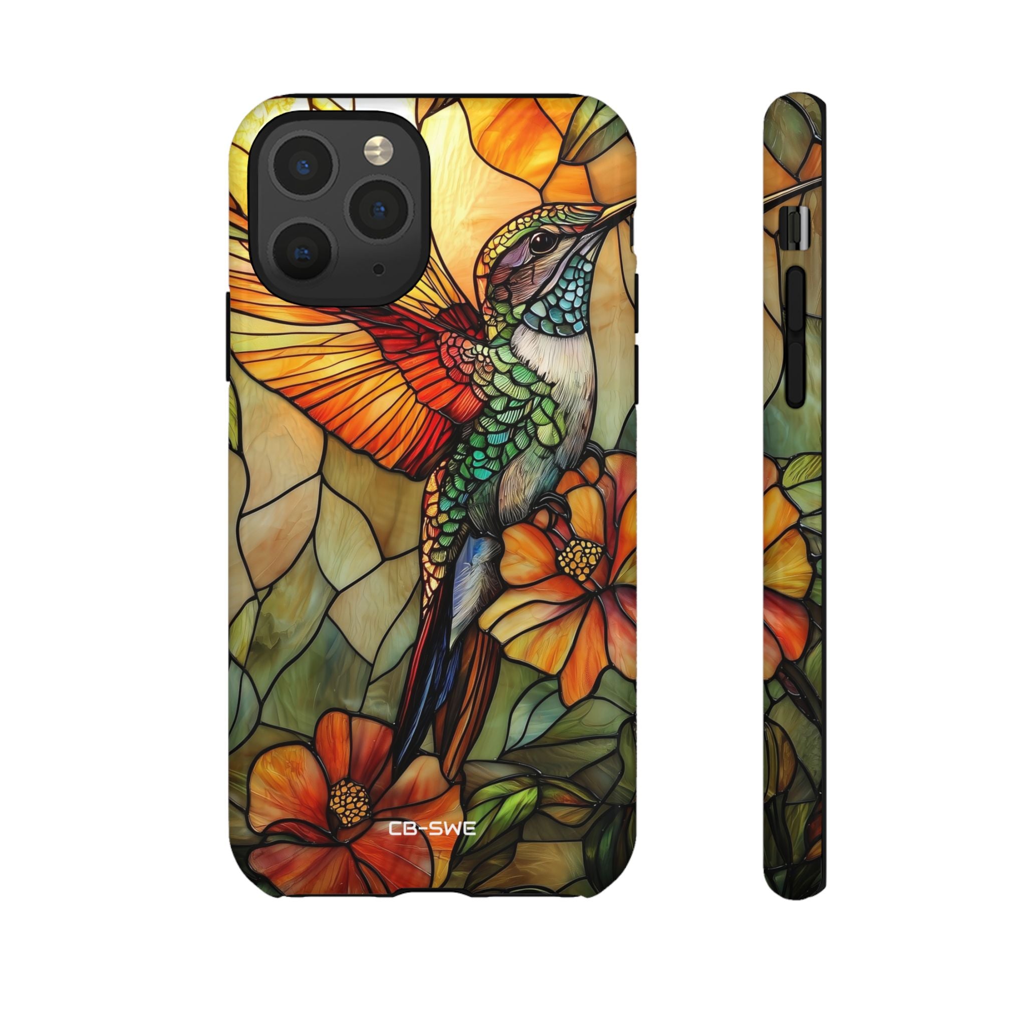 Hummingbird Dances Among Flowers - iPhone Case