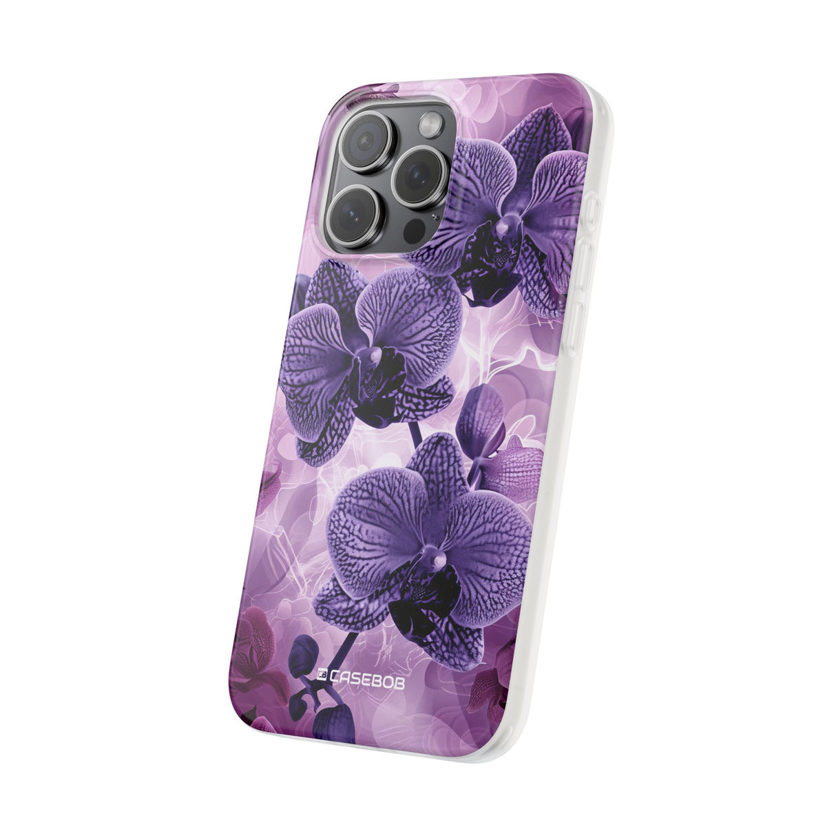 Strahlendes Orchideen-Design | Handyhülle für iPhone (flexible Hülle) 