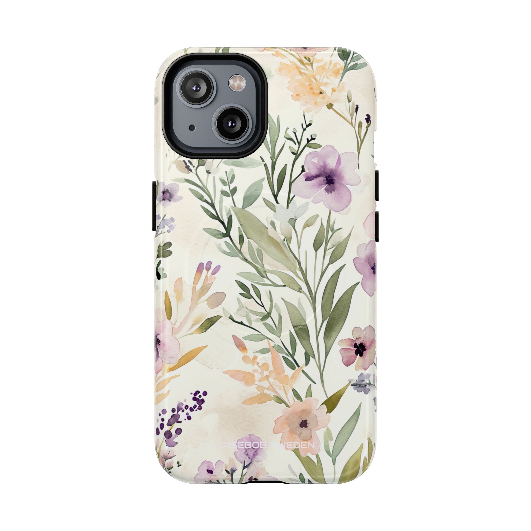 Soft Green Lavender Floral Pattern - Tough + MagSafe® iPhone 14 Phone Case