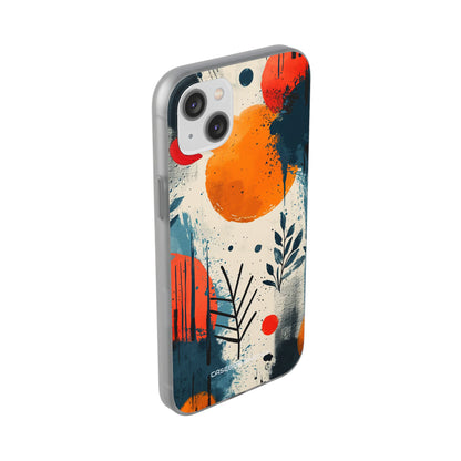 Orange Blue Splash - Flexi iPhone 14 Phone Case