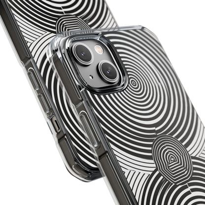 Monochrome Spiral Motion iPhone 14 - Impact Clear+