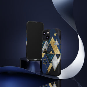 Dark Blue Geometric - Protective Phone Case