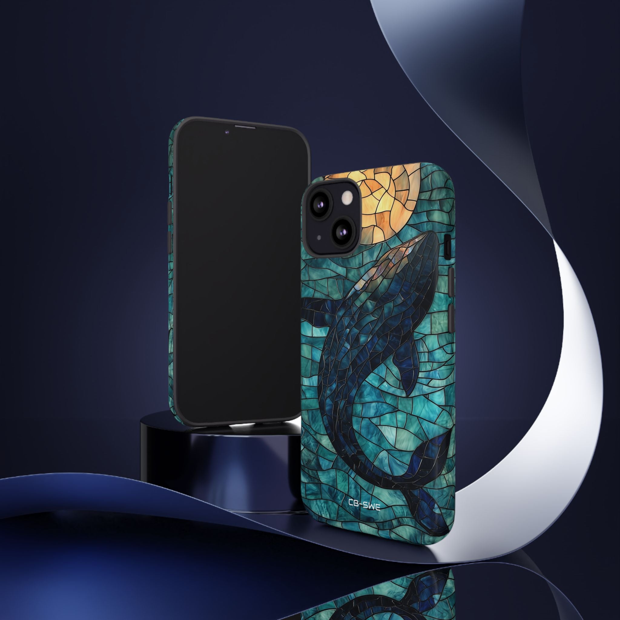 Whale Dives Upward - iPhone Case
