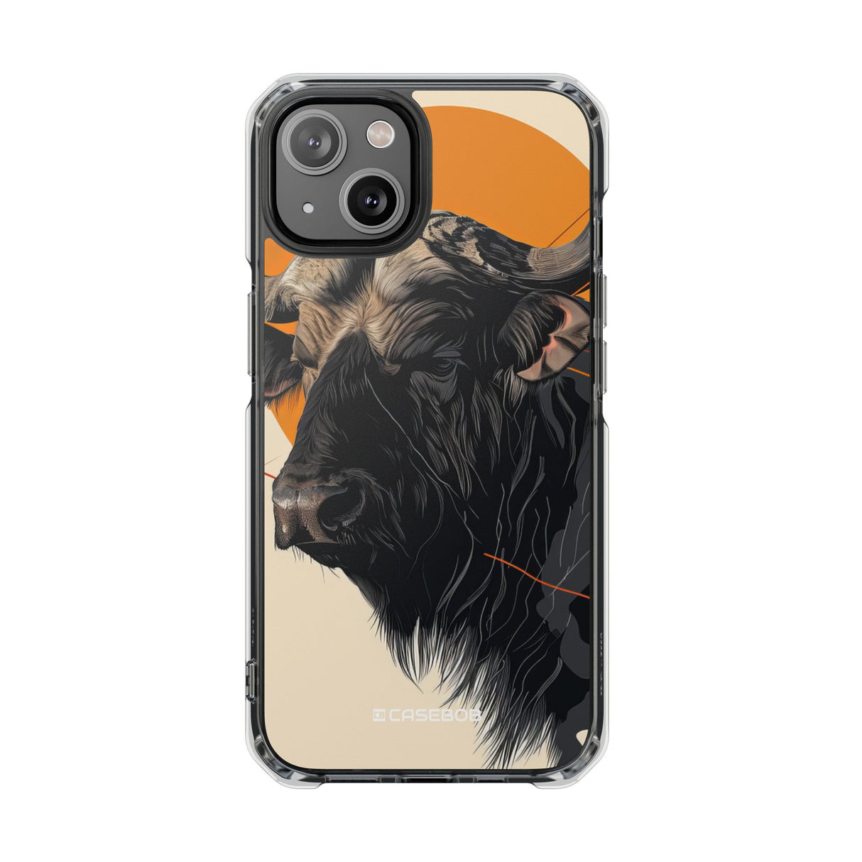 Majestic Buffalo Sun - Phone Case for iPhone (Clear Impact - Magnetic)