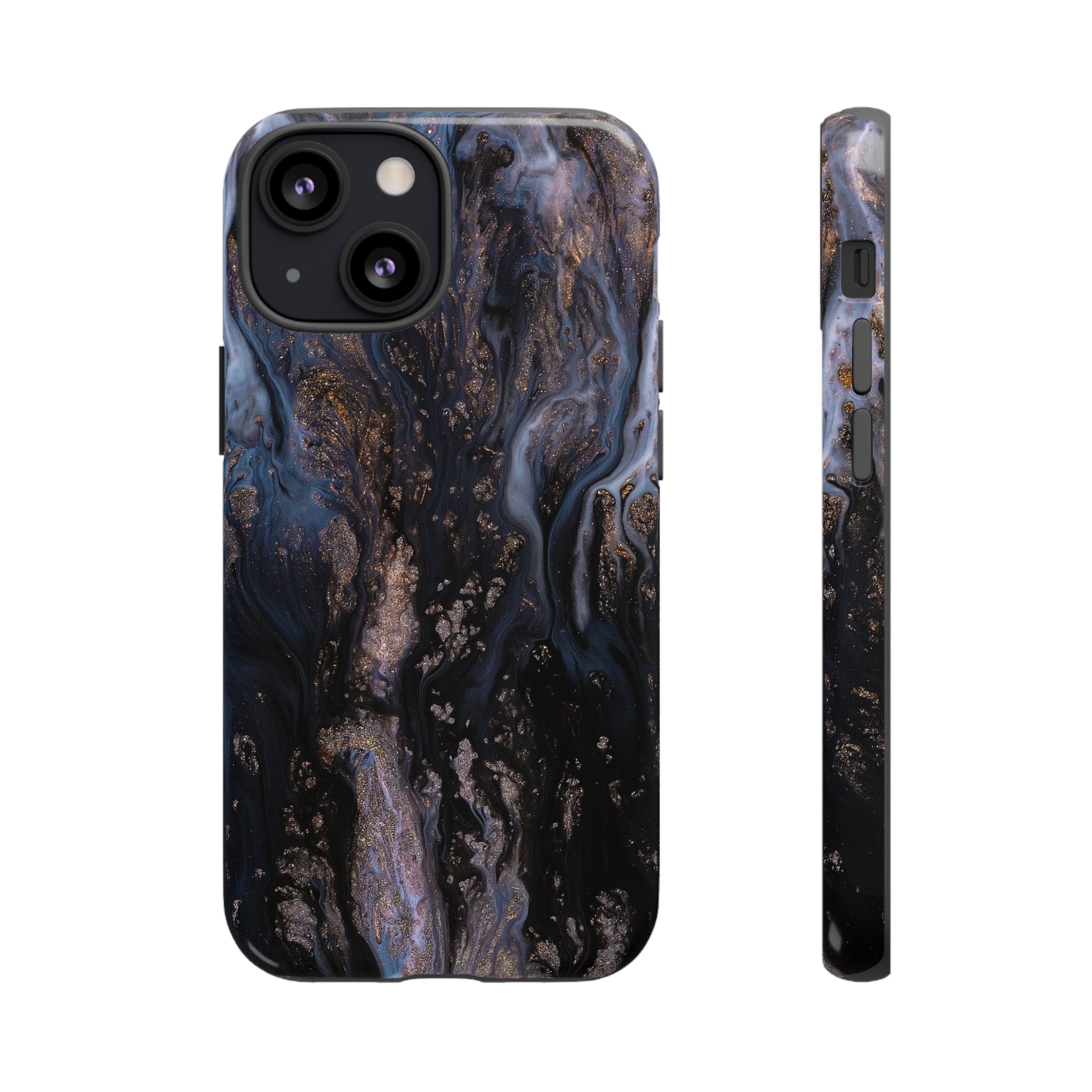 Blue River Ink Art iPhone Case (Protective) iPhone 13 Mini Glossy Phone Case