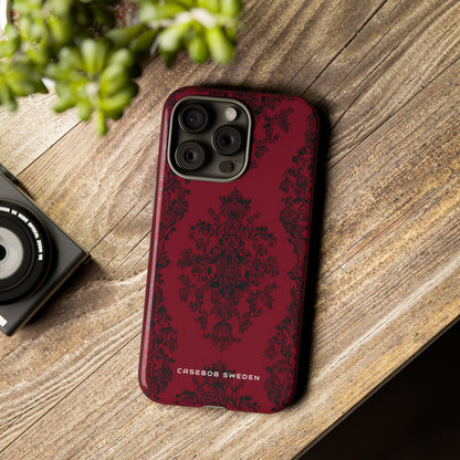 Gothic Crimson Elegance iPhone 15 - Tough Phone Case