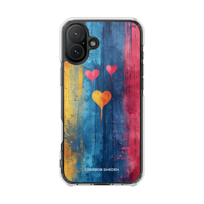 Hearts Watercolor Art - Clear Impact iPhone 16 Phone Case