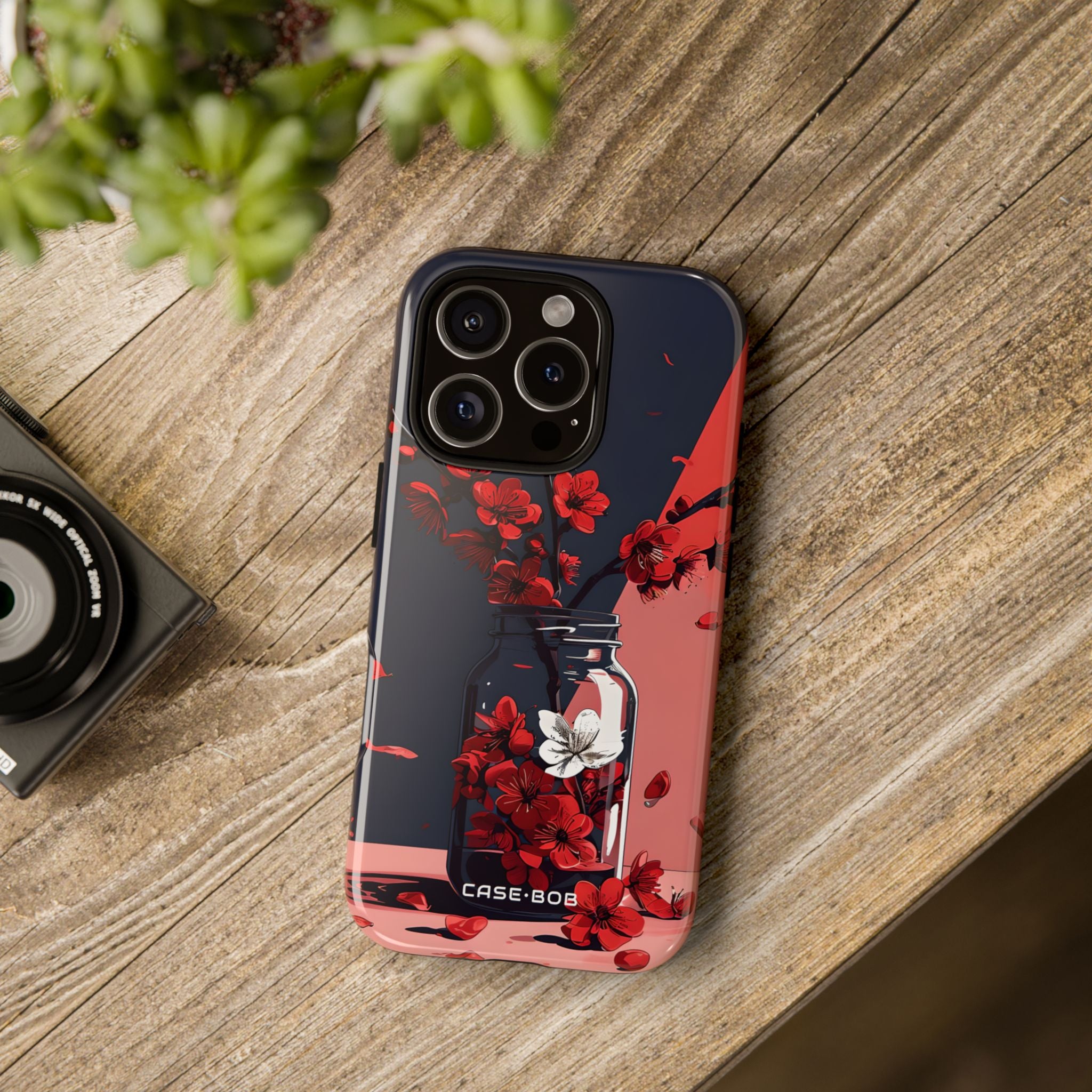 Cherry Blossom Contrast iPhone 16 Pro Case - Tough