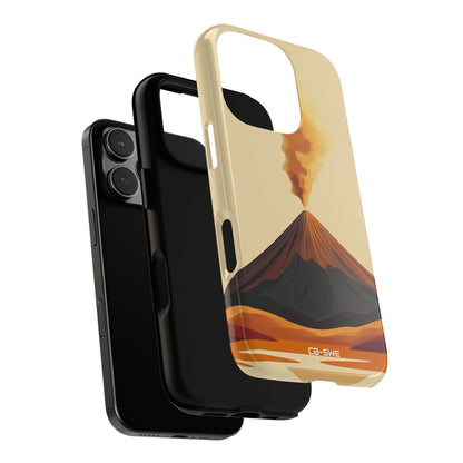 Volcano Erupts Brightly - iPhone Case