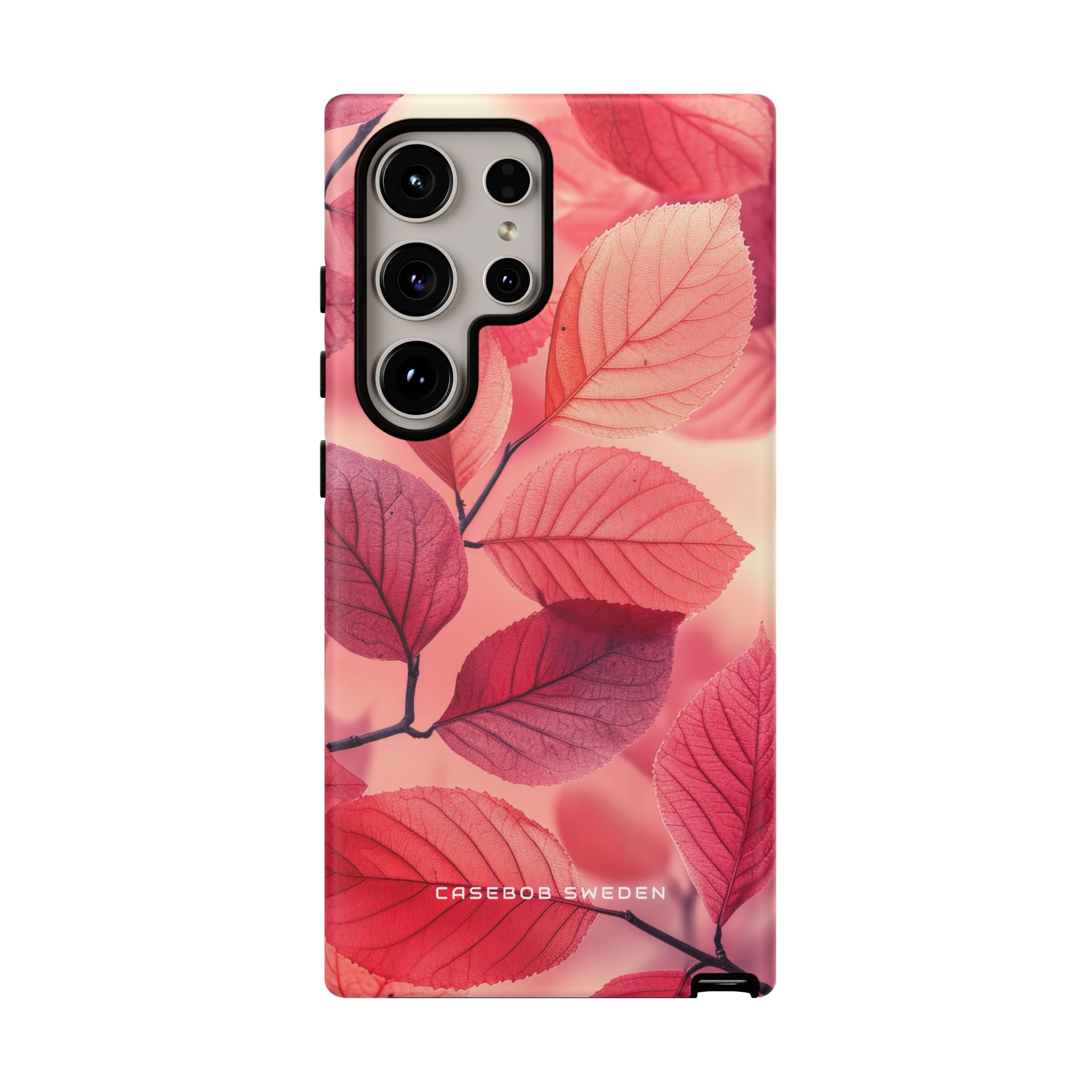 Elegant Pink Leaves Samsung S24 - Tough Phone Case