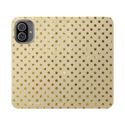 Golden Sparkle - iPhone 16 Plus Case - Portemonnee