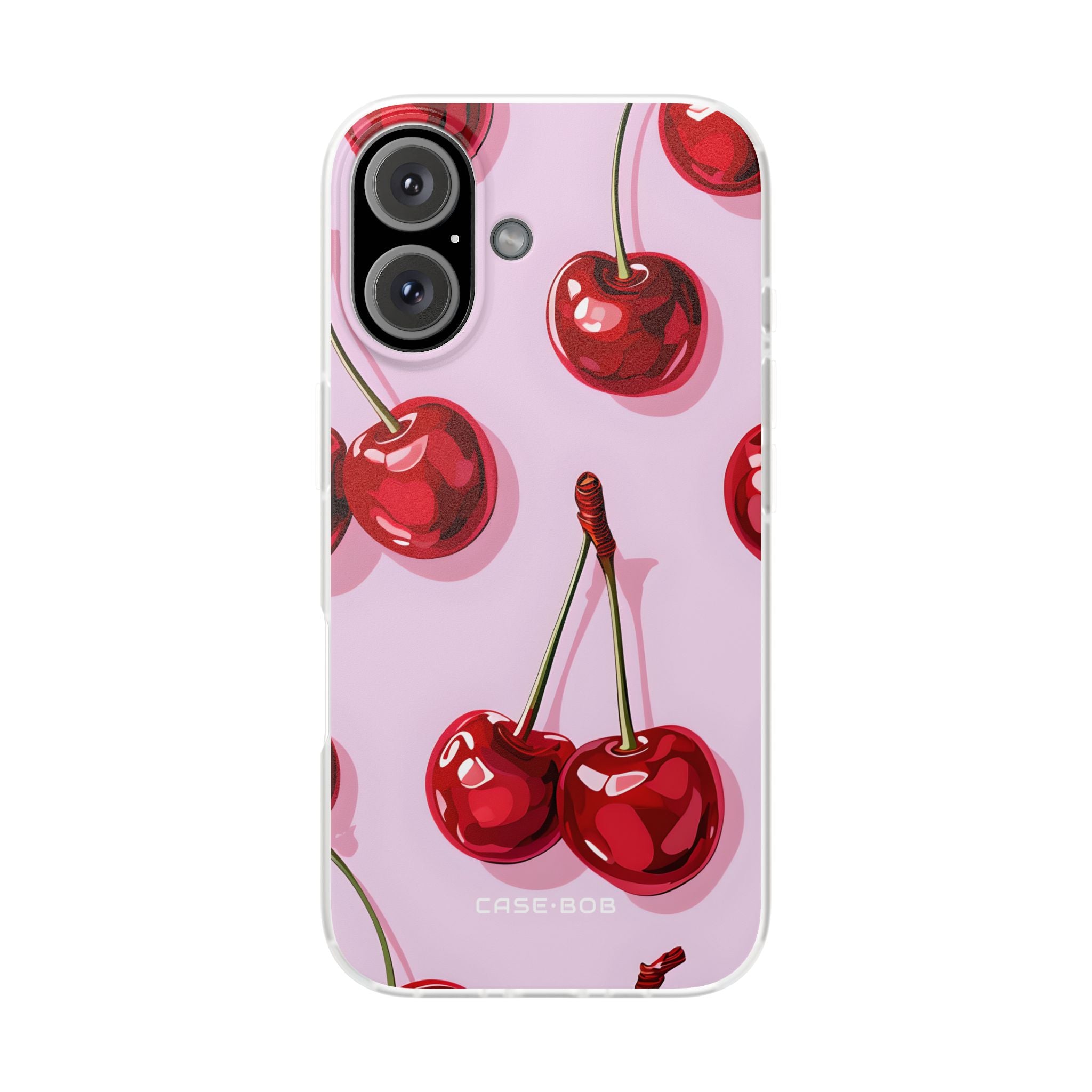 Glossy Cherry Burst iPhone 16 Case - Soft