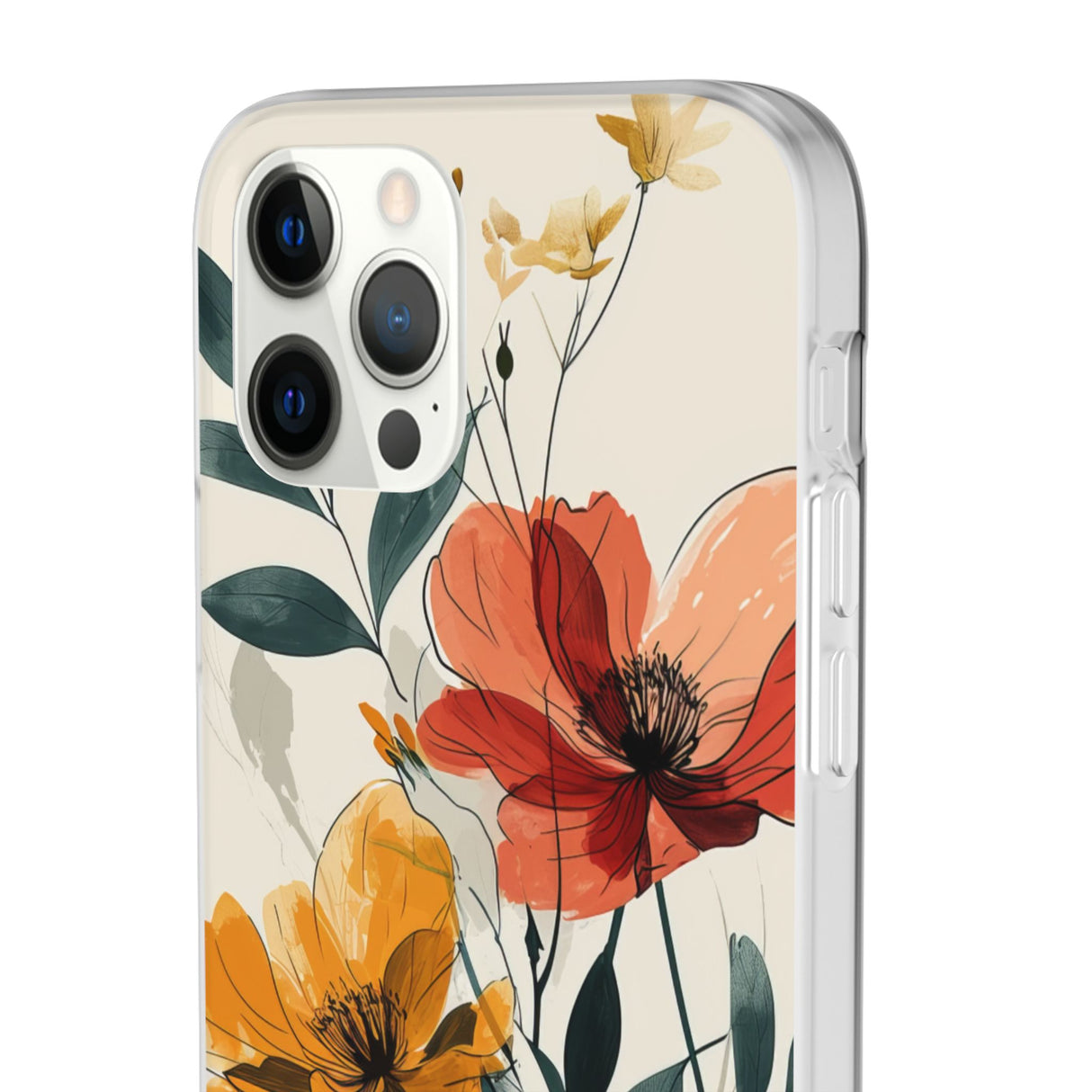 Heitere florale Harmonie | Flexible Handyhülle für iPhone