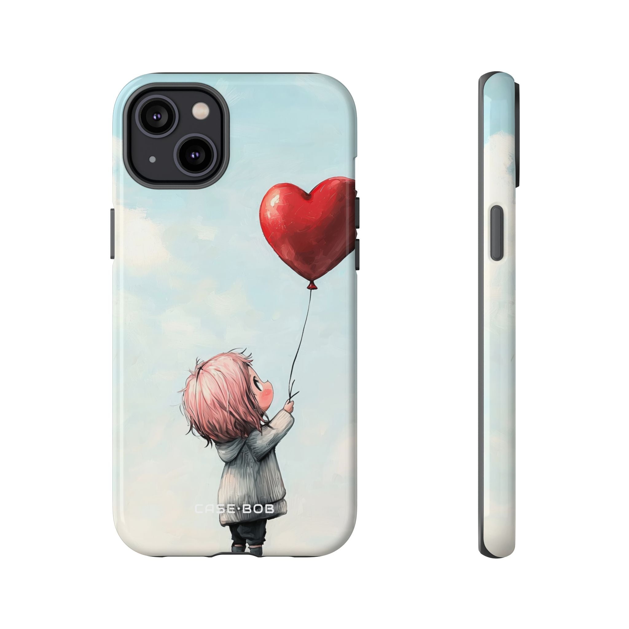 Heart Balloon Glow iPhone 14 Plus Case - Tough