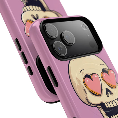 Heart Eyed Skull iPhone 17 Pro Max Case - Tough+