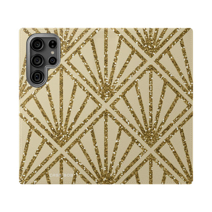 Golden Fan Sparkle - Samsung S23 Ultra Case - Wallet