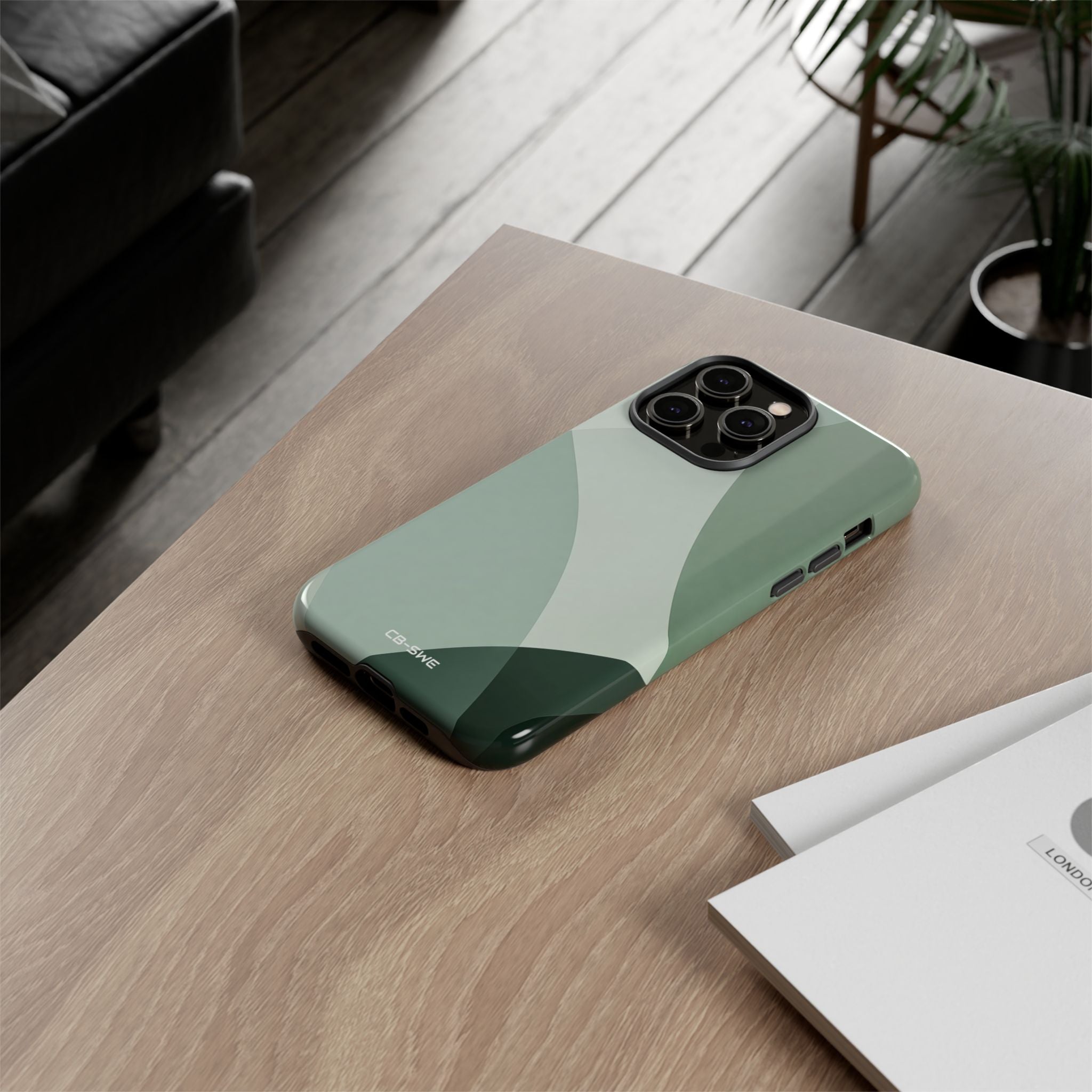 Flowing Green Harmony - iPhone Case