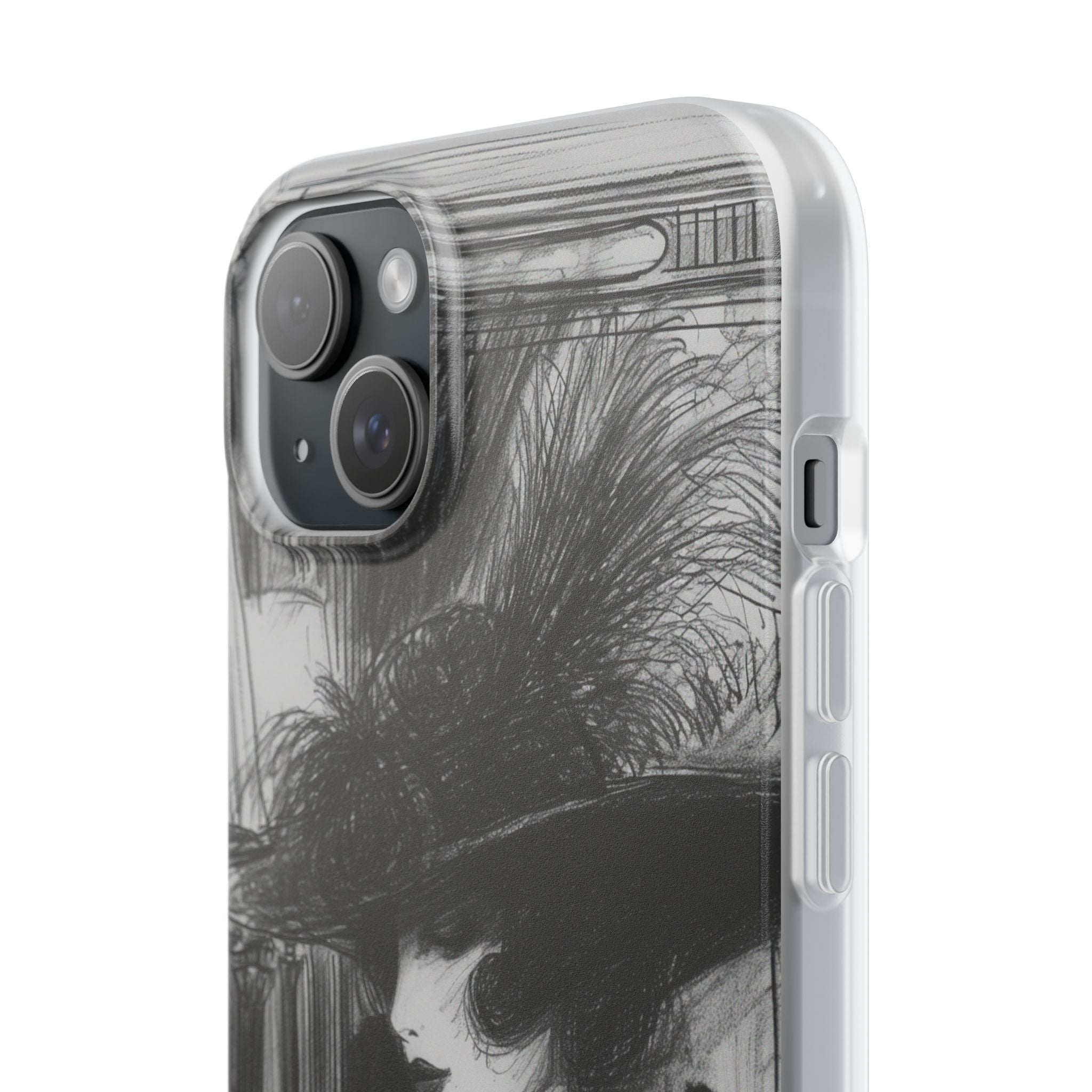 Timeless Elegance in Monochrome iPhone 15 - Flexi Phone Case